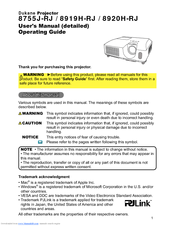 Dukane 8920H-RJ User Manual