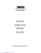 Electrolux ZCE 7551X Instruction Booklet