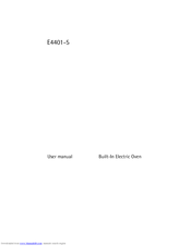 Electrolux E4401-5 User Manual