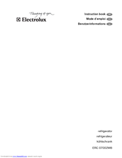 Electrolux ERC07002W8 Instruction Book