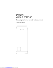 Electrolux LAVAMAT 42230 User Instructions