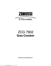 Zanussi ZCG 7902 Instruction Booklet