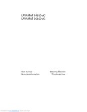Electrolux LAVAMAT 74650 A3 User Manual
