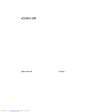 Electrolux 40036VI-WN User Manual