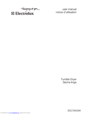 Electrolux EDC78550W User Manual
