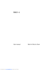Electrolux B8831-5 User Manual