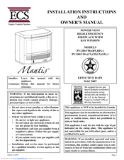 ECS Mantis PV-28SV55-GN-1 Installation Instructions And Owner's Manual