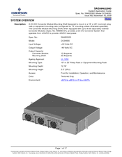 Emerson SAG584622000 System Application Manual