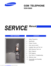 Samsung SGH-G600 Service Manual