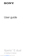 Sony Ericsson Xperia E dual C1604 User Manual