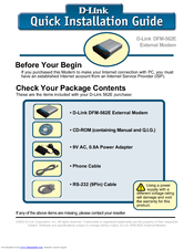 D-Link DFM-562E Quick Installation Manual