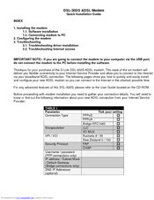 D-Link DSL-302G - 8 Mbps DSL Modem Quick Installation Manual