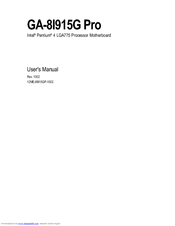 Gigabyte GA-8I915G Duo User Manual