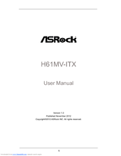 ASRock H61MV-ITX User Manual