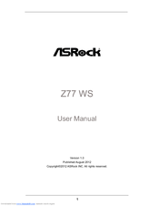 ASRock Z77 WS User Manual