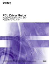 Canon PCL6 Driver Manual