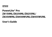 Epson PowerLite Pro Z8255NL User Manual