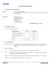 Epson T007201 Product Information Sheet