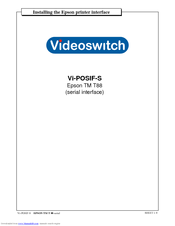 Epson Videoswitch Vi-POSIF-S Manual