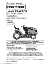 Craftsman 917.28861 Operator's Manual