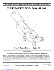 Yard-Man 829 Series Operator's Manual