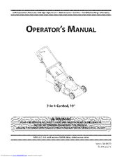 MTD 3-in-1 Corded, 19 Operator's Manual