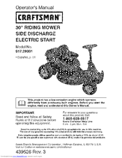Craftsman 917.28001 Operator's Manual