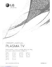 LG 50PV400 42PT250U 42PT350C
50PT200 60PV400 Owner's Manual