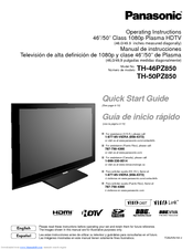 Panasonic Viera TH-50PZ850 Manual De Instrucciones