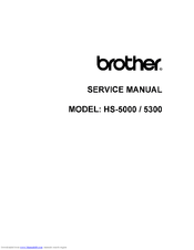 Brother HS-5300 Service Manual