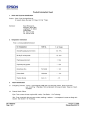 Epson S050192 Product Information Sheet