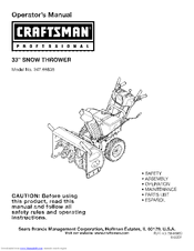 Craftsman 247.88835 Operator's Manual