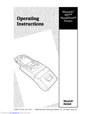 Paxar Monarch HandiPrint 6017 Operating Instructions Manual
