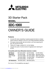 Mitsubishi Electric 3DC-1000 Owner's Manual
