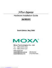 Moxa Technologies NPort Express DE-211 Hardware Installation Manual