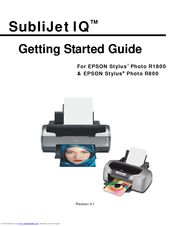 Sawgrass Technologies R800 - Stylus Photo Color Inkjet Printer Getting Started Manual