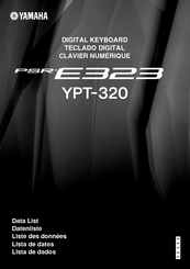 Yamaha PSR-E323 Data List