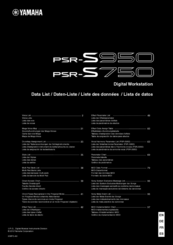 Yamaha PSR-S750 Manuals | ManualsLib