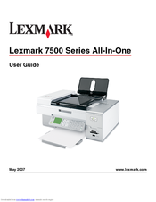 Lexmark X7550 User Manual