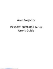 Acer P7500 Series User Manual