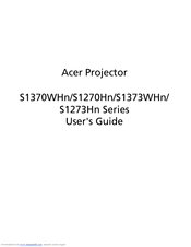 Acer S1273Hn Series User Manual