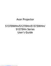 Acer S1270Hn Series User Manual