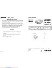 Philips LC3131 - bSure SV1 SVGA LCD Projector Service Manual