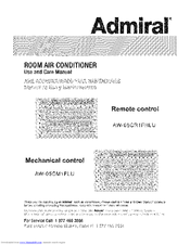 Admiral AW-05CM1FLU Use And Care Manual