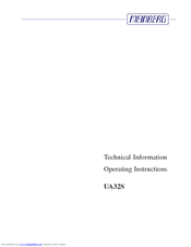 Meinberg UA32S Operating Instructions Manual