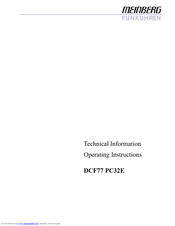 Meinberg DCF77 PC32E Operating Instructions Manual