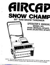 Aircap 8440 Operator's Manual