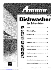 Amana ADB-2 Use & Care Manual