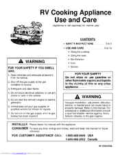 Amana RV Cooking Appliance Use And Care Manual
