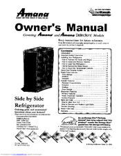 Amana ARS266 Owner's Manual